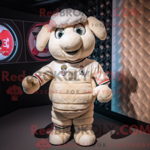 Cream Ram mascot costume...