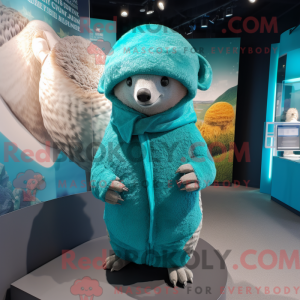 Turquoise Pangolin mascot...