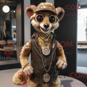 Tan Lemur maskot drakt...