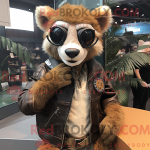 Tan Lemur maskot drakt...