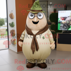 Maskottchenkostüm Tan Pear...