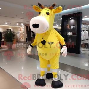 Yellow Jersey Cow mascot...