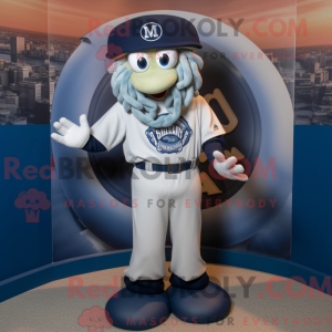 Navy Medusa mascot costume...
