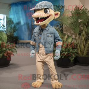 Beige Barracuda mascot...