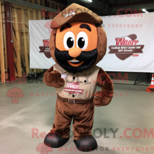 Brown Heart-mascottekostuum...