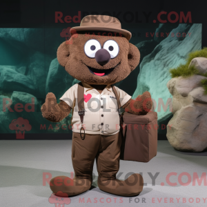 Brown Heart-mascottekostuum...