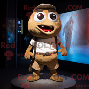 Brown Cod mascot costume...