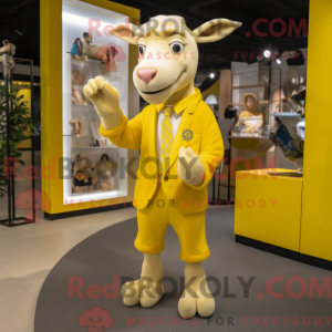 Lemon Yellow Goat mascot...