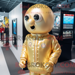 Gold Gumball Machine maskot...