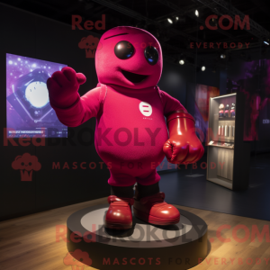 Magenta Boxing Glove mascot...