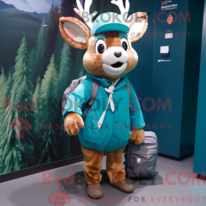 Teal Deer mascot costume...
