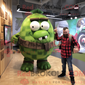 Green Grenade mascot...