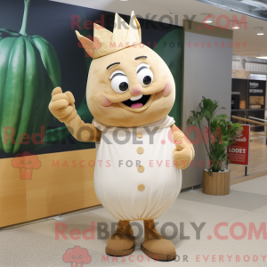 Tan Onion mascot costume...