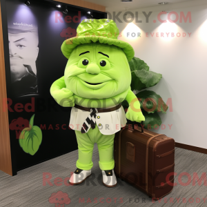 Lime Green Cabbage maskot...