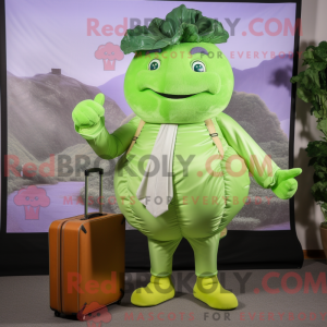 Lime Green Cabbage mascot...