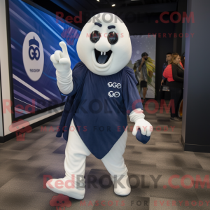 Navy Ghost mascot costume...