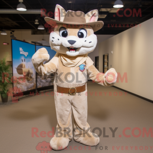 Beżowa maskotka Bobcat z...