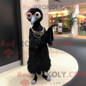 Sort struds maskot kostume...