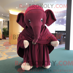 Maroon Elephant mascot...