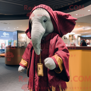 Maroon Elephant mascot...