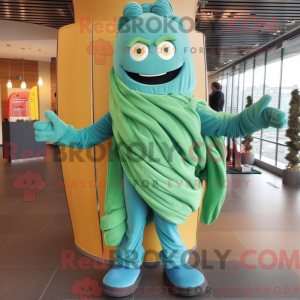 Cyan Pesto Pasta mascot...