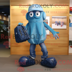 Blue Octopus mascot costume...