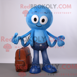 Blue Octopus mascot costume...