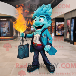 Turquoise Fire Eater mascot...