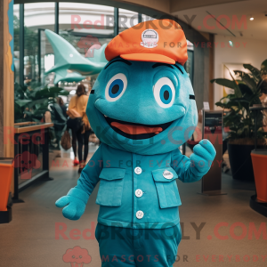 Turkis laks maskot...