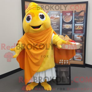 Gold Fish And Chips mascot...
