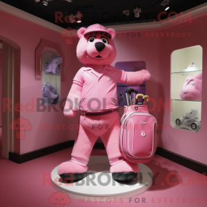 Pink Golf Bag mascot...