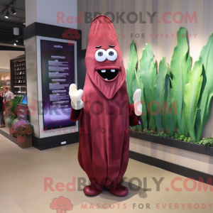 Maroon Asparagus mascot...