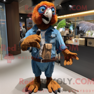 Brun Macaw-maskotdraktfigur...
