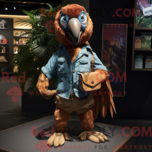 Brun Macaw-maskotdraktfigur...