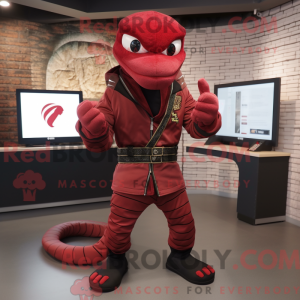 Máscara de cobra vermelha...