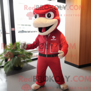 Red Snake mascot costume...