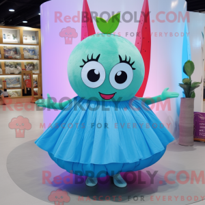 Sky Blue Watermelon mascot...