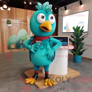 Turkis høner maskot drakt...