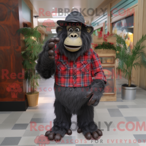 Sort orangutang maskot...