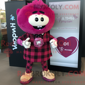 Máscara de Coração Magenta...