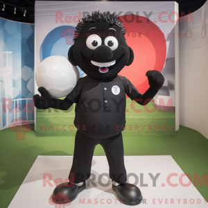 Black Soccer Goal mascot...