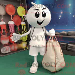 Hvit tennisracket...