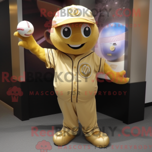 Gold Baseball Ball maskot...