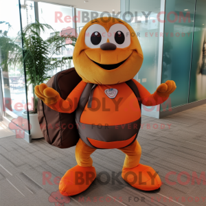 Brown Orange mascot costume...