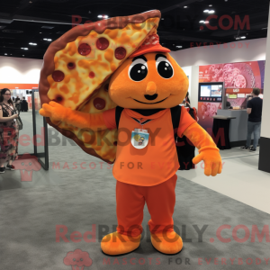 Orange Pizza maskot kostume...