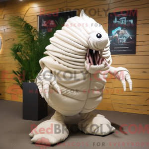 Hvit Trilobite maskot drakt...