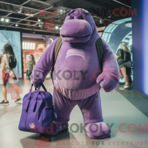 Purple Walrus mascot...