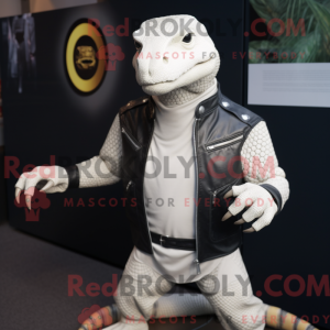 White Komodo Dragon mascot...