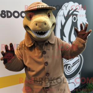 Brown Komodo Dragon mascot...