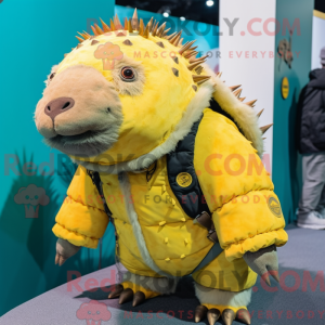 Yellow Glyptodon mascot...